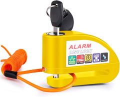 VINZ Elbroes Alarm Disc Brake Lock 6mm - Yellow